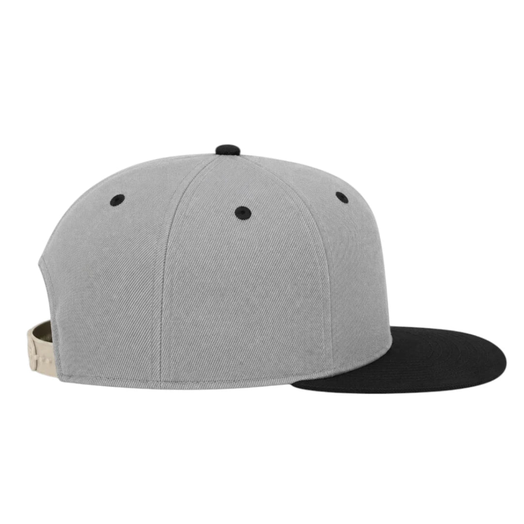 Capifi Classic Two Tone Snapback Cap – Grey Flat Brim Cap