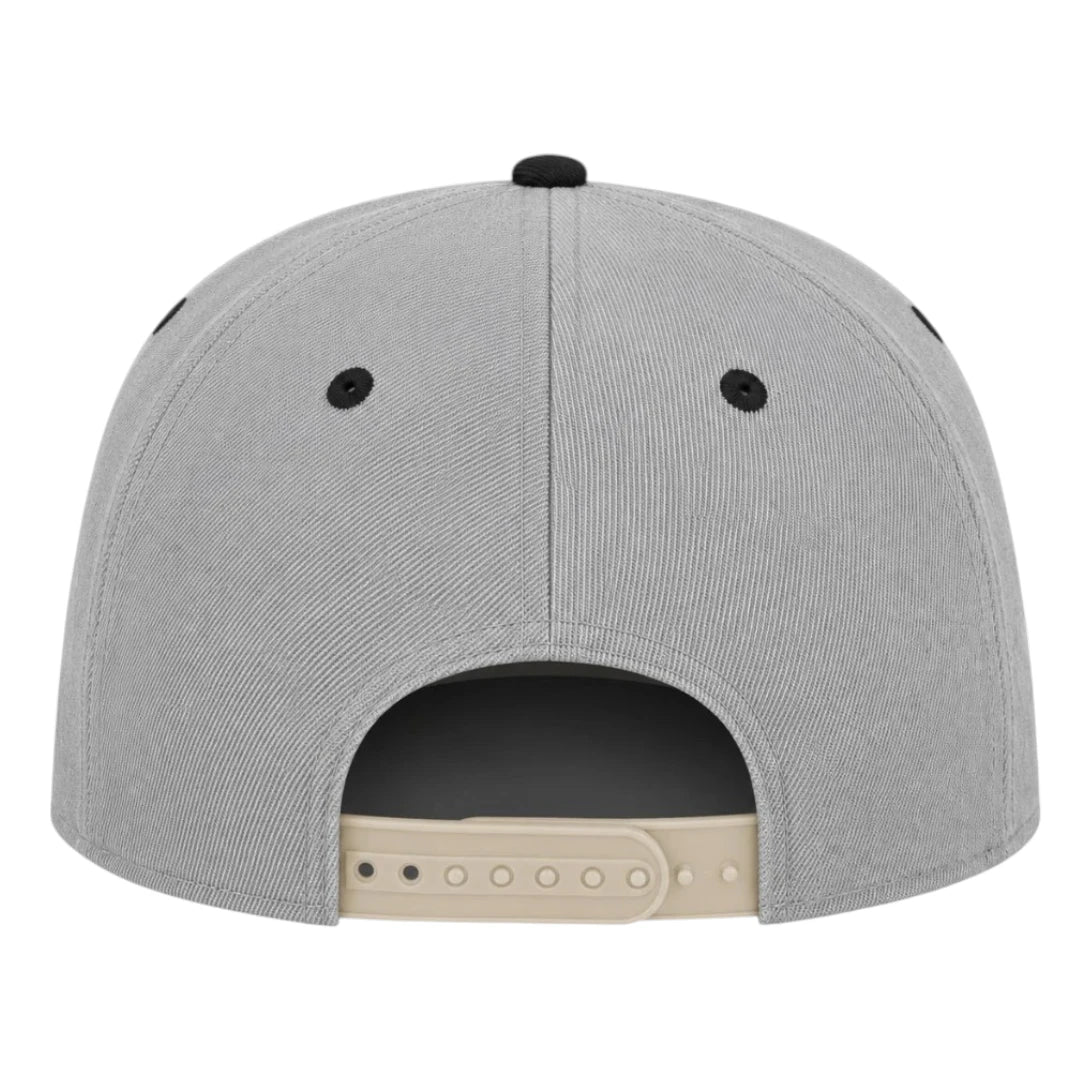 Capifi Classic Two Tone Snapback Cap – Grey Flat Brim Cap