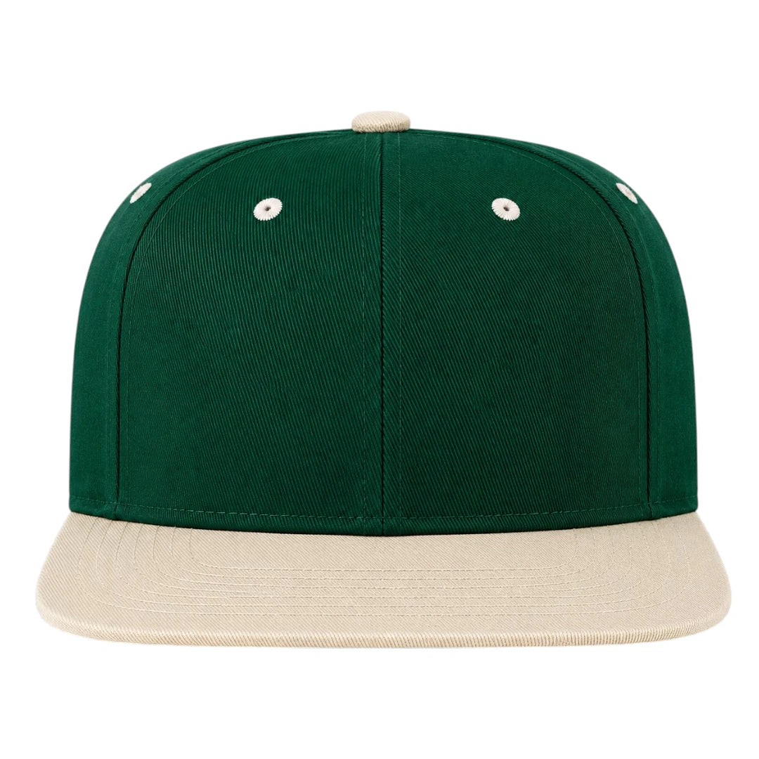 Capifi Two Tone Snapback Cap – Green  Flat Brim Cap