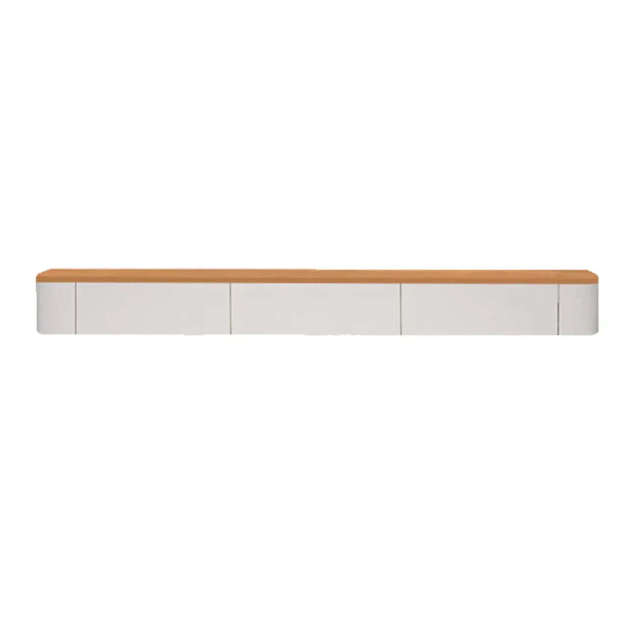 Meuble TV mural contemporain en bois blanc avec tiroirs