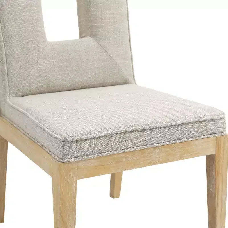 Meridian Furniture, Chaises de salle à manger Gwendolyn en tissu texturé lin, lot de 2