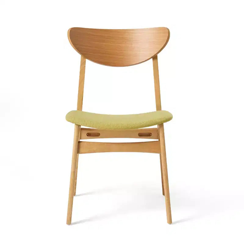 Chaises de salle à manger GDFStudio Toranto en bois d'hévéa et tissu d'inspiration Mid-Century (Lot de 2)