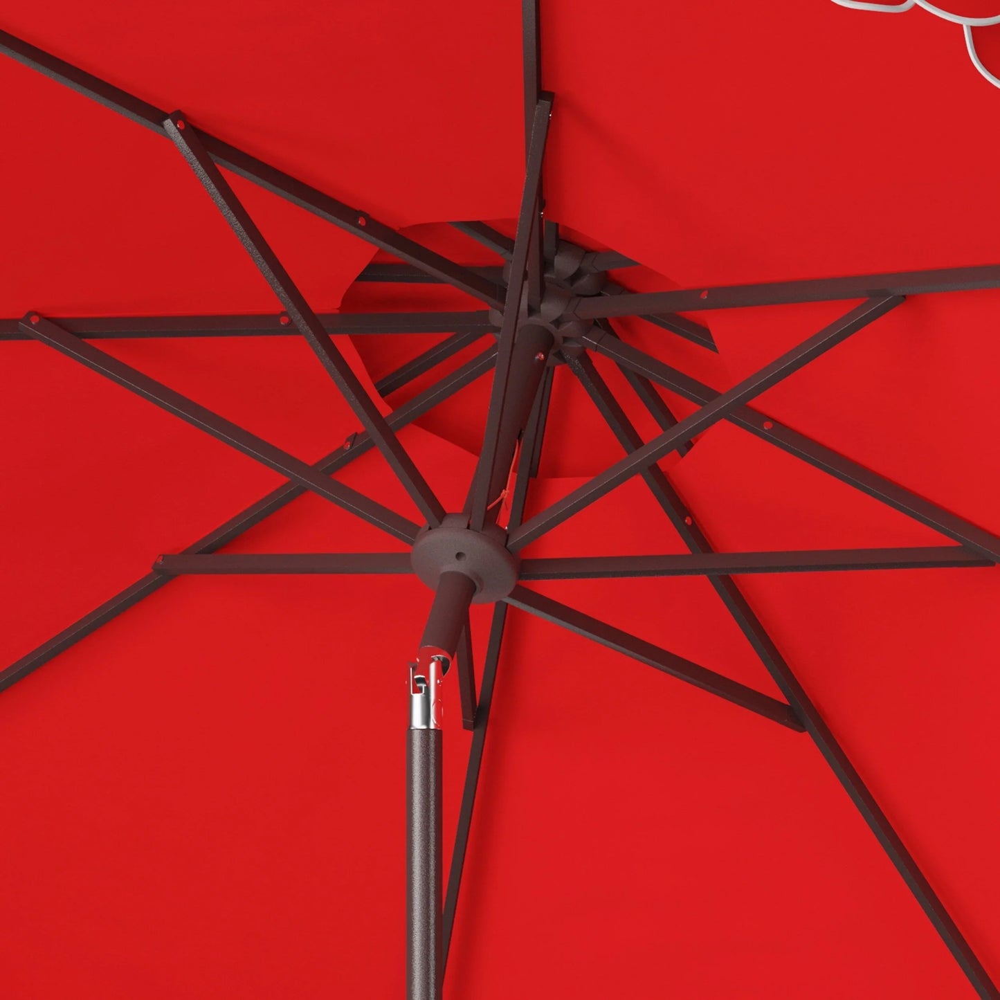 Parasol déporté double toit 274 cm avec cantonnière Kjerstin SAFAVIEH Outdoor