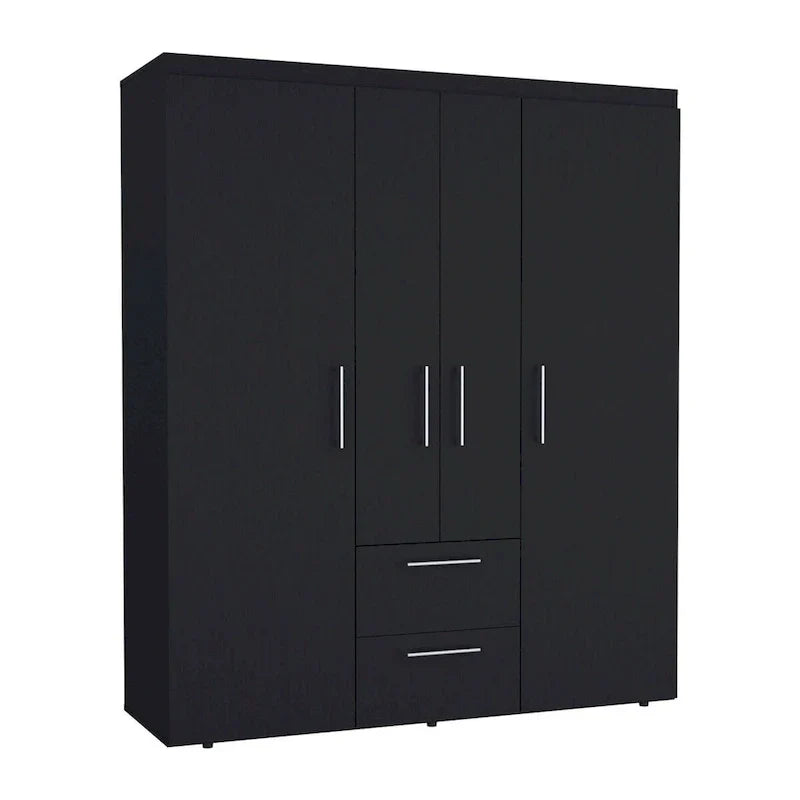 Armoire Bariloche avec tringles, étagères et 2 tiroirs
