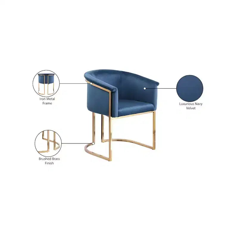 Meridian Furniture, Chaise de salle à manger Tierra en velours
