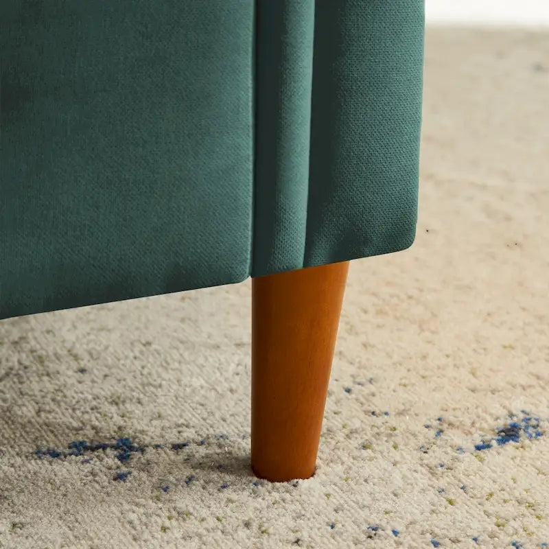 Banc de rangement pour chambre, bout de lit, accoudoirs roulés, canapé ottoman en velours, long banc