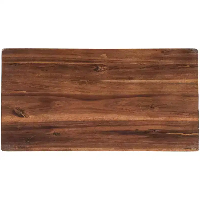 Tabourets de cuisine rustiques Whisen de style campagnard, lot de 2, chaises de cuisine en bois hauteur comptoir - Noyer