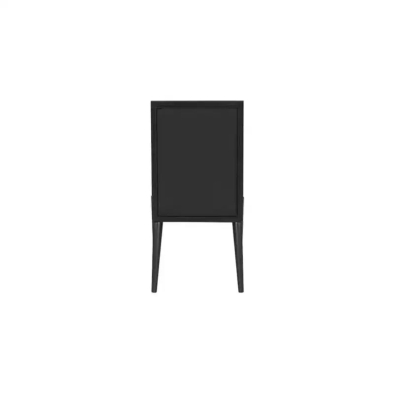 Meridian Furniture, Chaises de salle à manger Bristol en cuir végétalien, Lot de 2