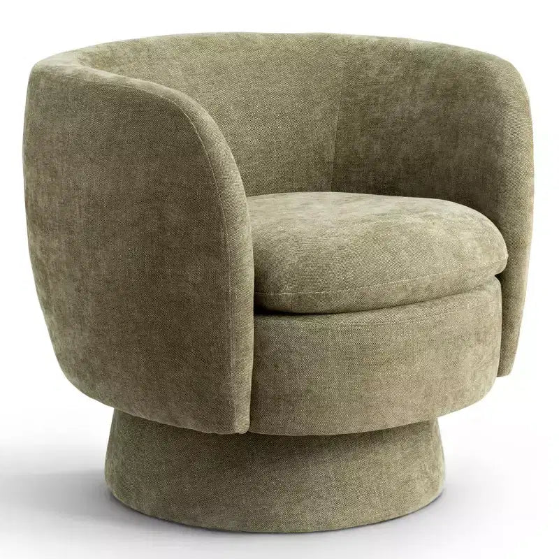 Lot de 2 fauteuils pivotants modernes avec revêtement en tissu, fauteuil lounge pivotant à 360° pour salon, chambre à coucher - Panipeachy
