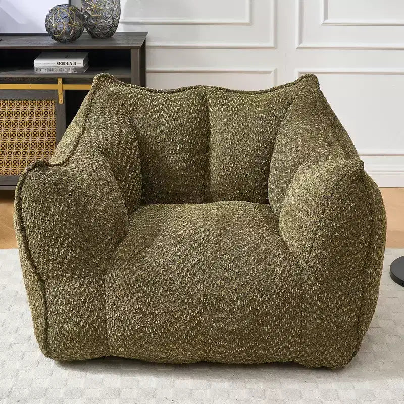 Fauteuils canapés avec mousse haute résilience pour salons et chambres, canapés paresseux carrés confortables, canapés pour adultes pour jouer, lire et regarder la télévision