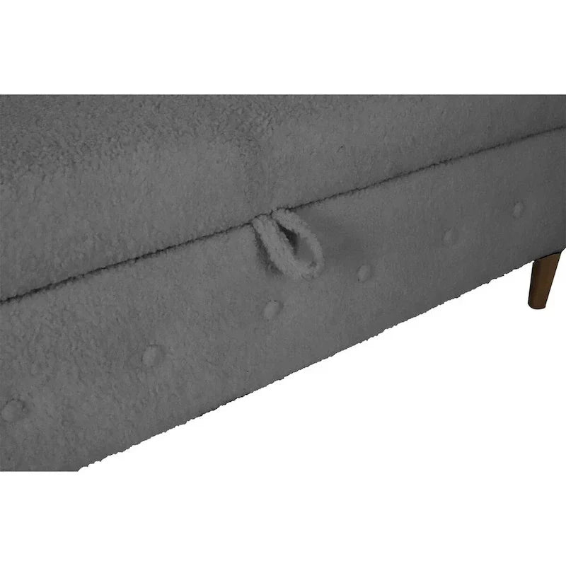 Banc de rangement pour chambre, bout de lit, accoudoirs roulés, canapé ottoman en velours, long banc