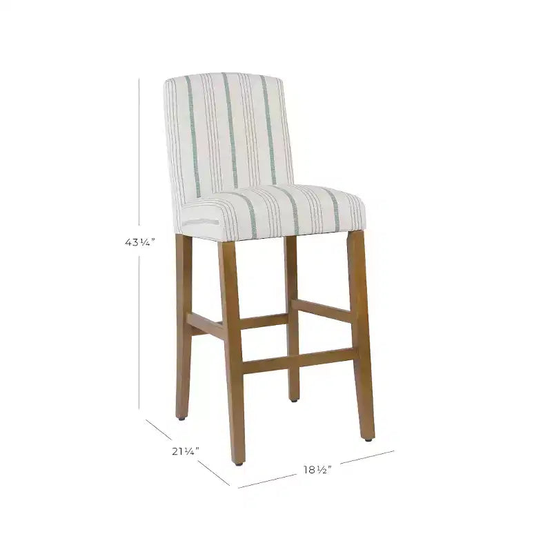 Tabouret de bar à dossier incurvé 29" - HomePop