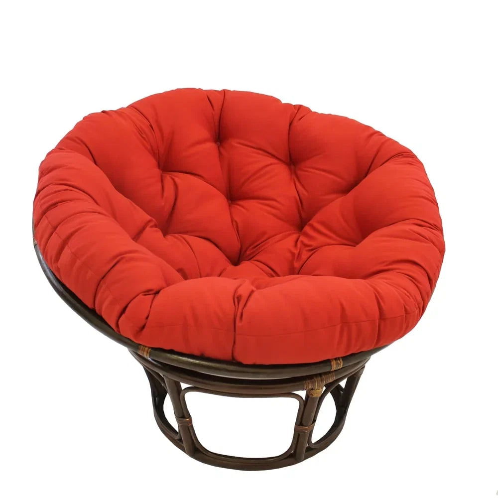 Fauteuil Papasan en rotin Bali 42 po avec coussin en sergé
