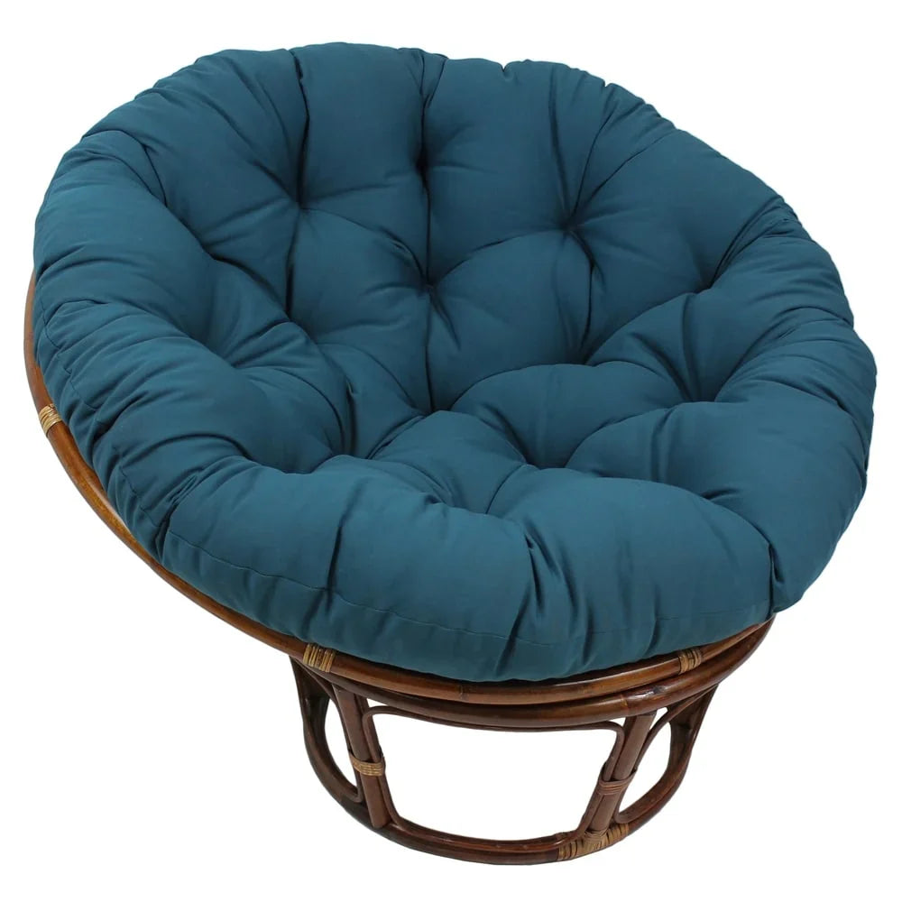 Fauteuil Papasan en rotin Bali 42 po avec coussin en sergé