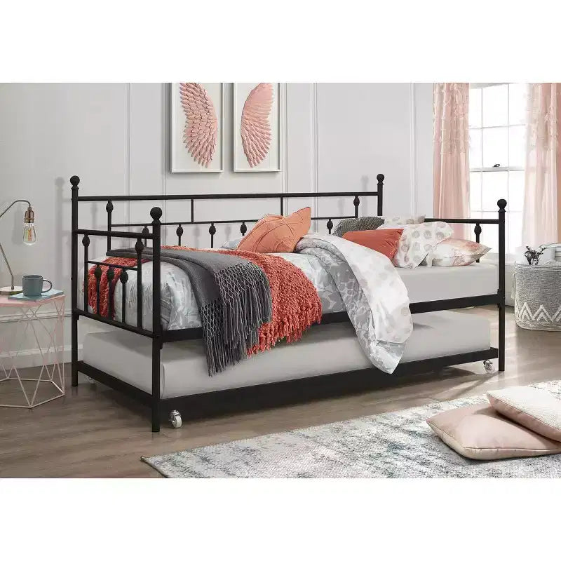 Lit de repos double Richland Home Design avec lit gigogne
