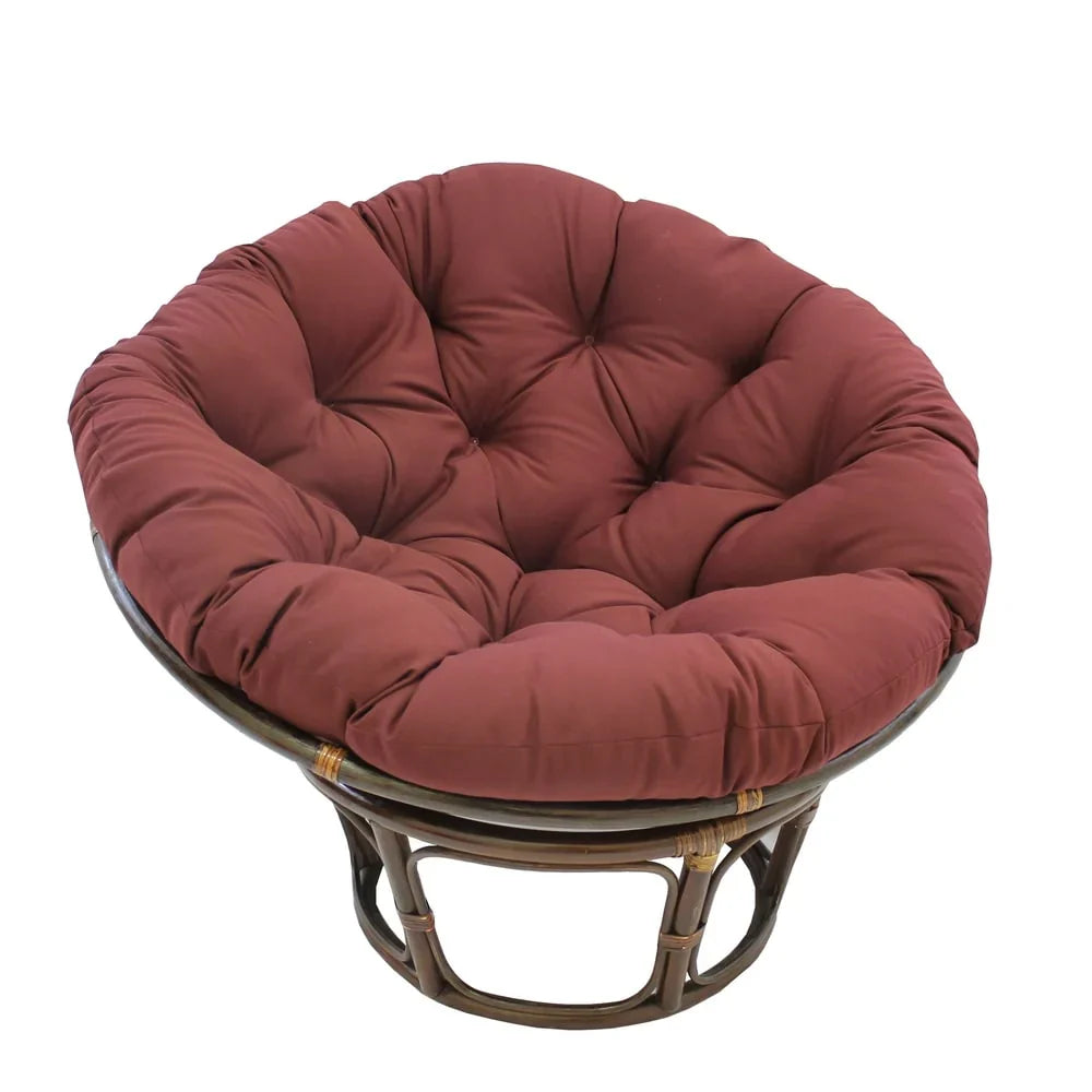 Fauteuil Papasan en rotin Bali 42 po avec coussin en sergé