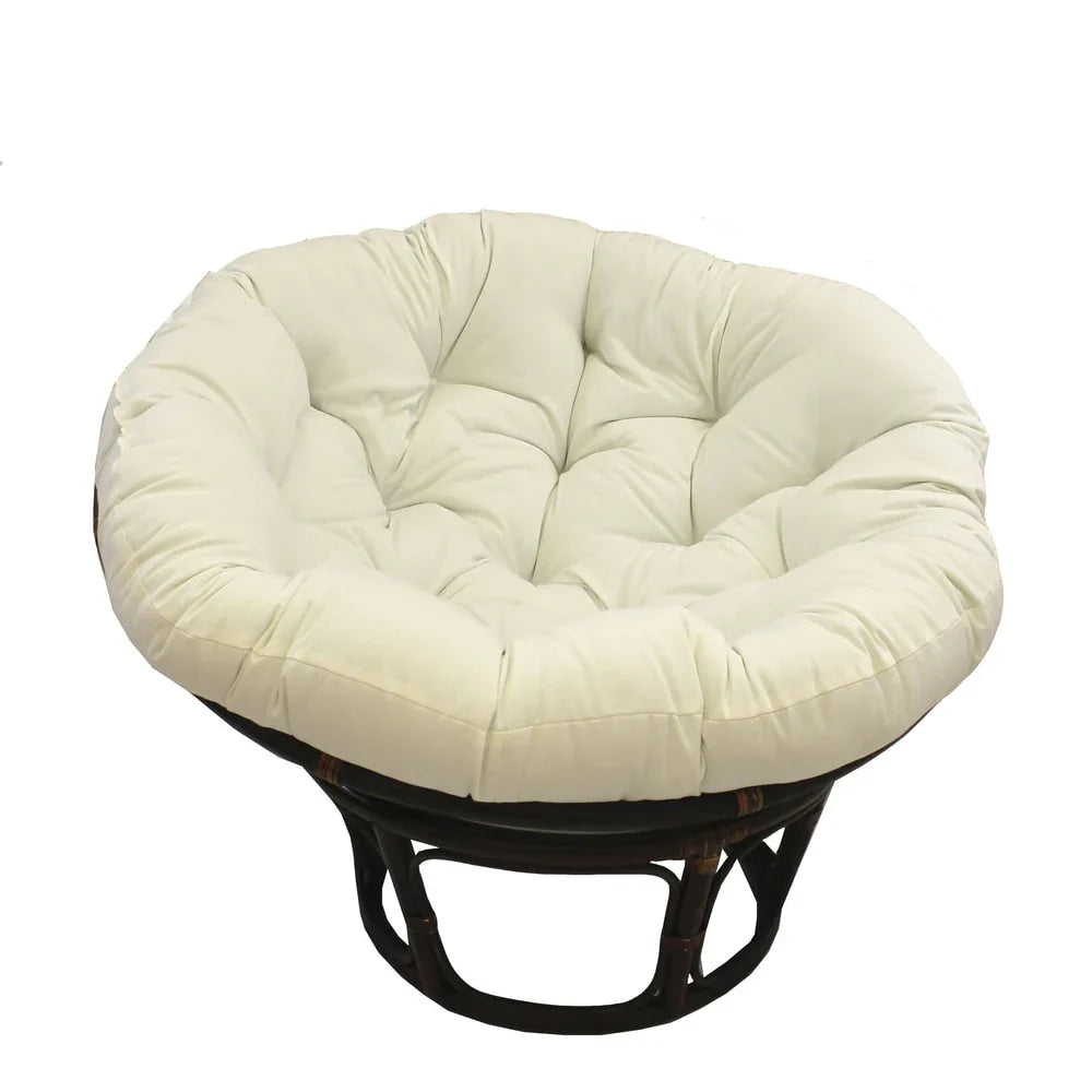 Fauteuil Papasan en rotin Bali 42 po avec coussin en sergé