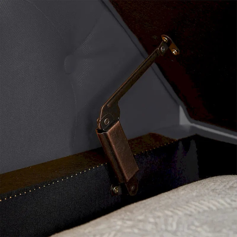 Banc de rangement pour chambre, bout de lit, accoudoirs roulés, canapé ottoman en velours, long banc