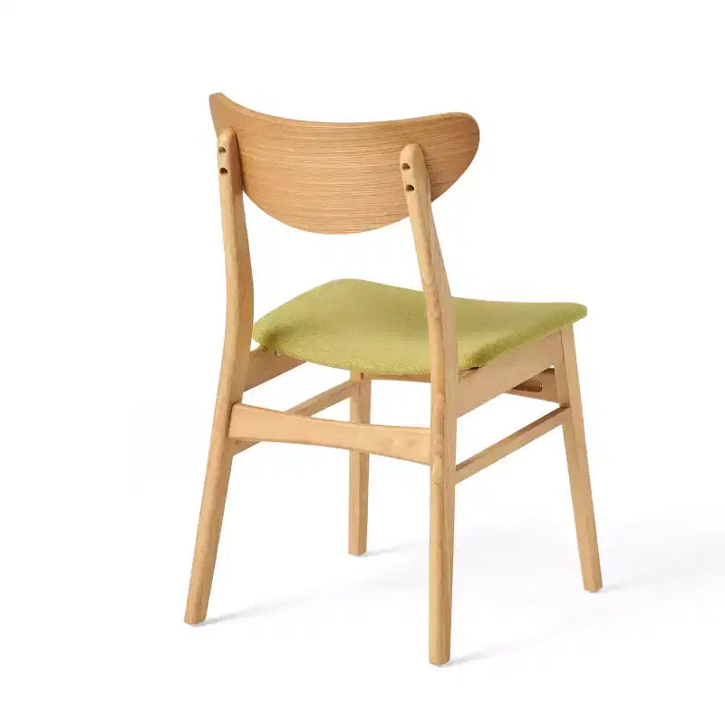 Chaises de salle à manger GDFStudio Toranto en bois d'hévéa et tissu d'inspiration Mid-Century (Lot de 2)
