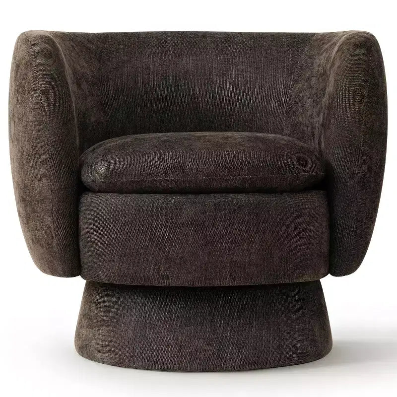Lot de 2 fauteuils pivotants modernes avec revêtement en tissu, fauteuil lounge pivotant à 360° pour salon, chambre à coucher - Panipeachy