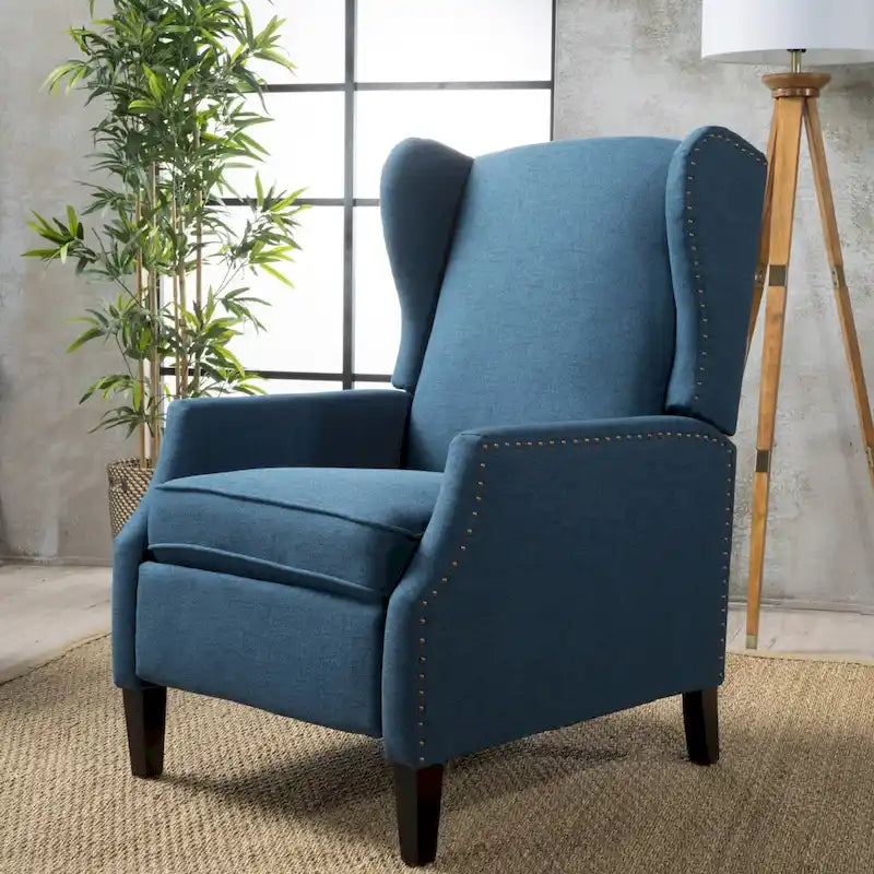 Fauteuil inclinable à dossier haut, rembourré, style classique, pour salon