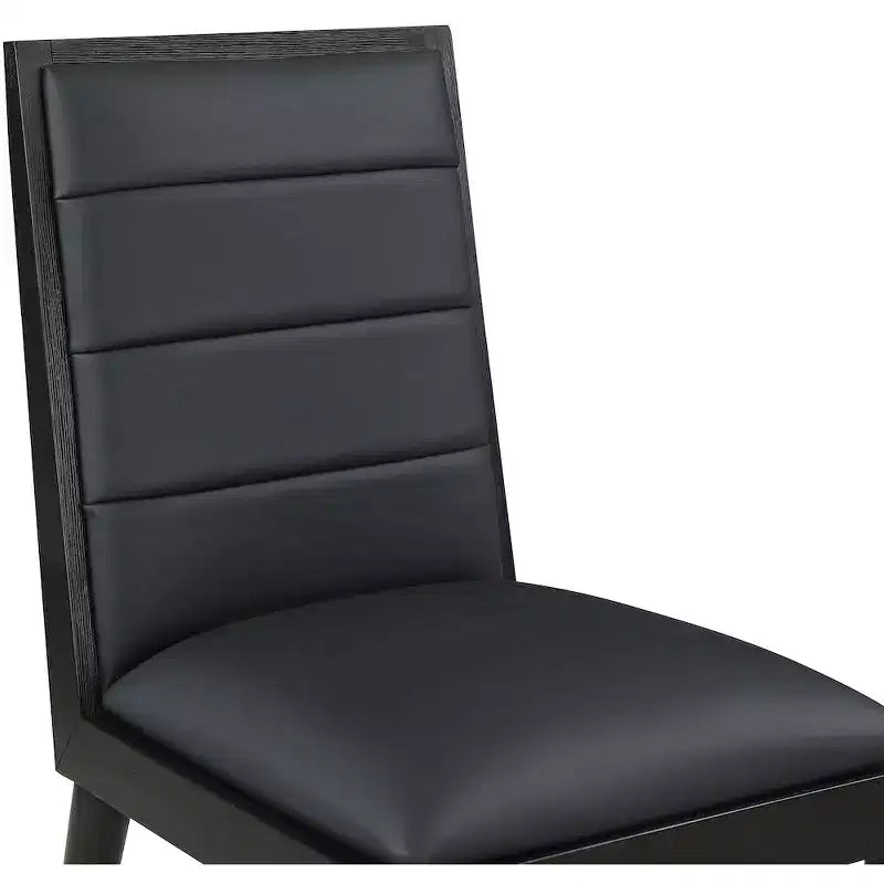 Meridian Furniture, Chaises de salle à manger Bristol en cuir végétalien, Lot de 2