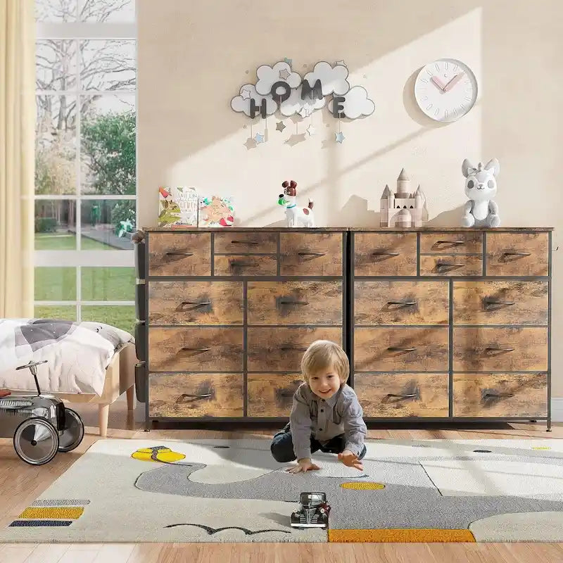 Commode à 10 tiroirs en tissu Meuble de rangement Tour de rangement pour placard Chambre