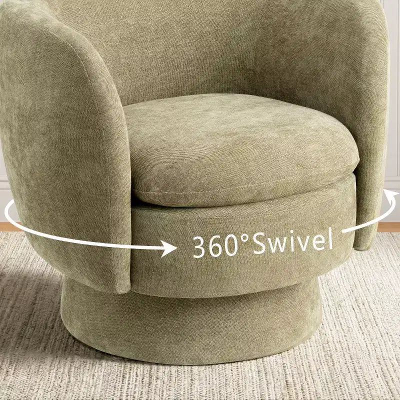 Lot de 2 fauteuils pivotants modernes avec revêtement en tissu, fauteuil lounge pivotant à 360° pour salon, chambre à coucher - Panipeachy