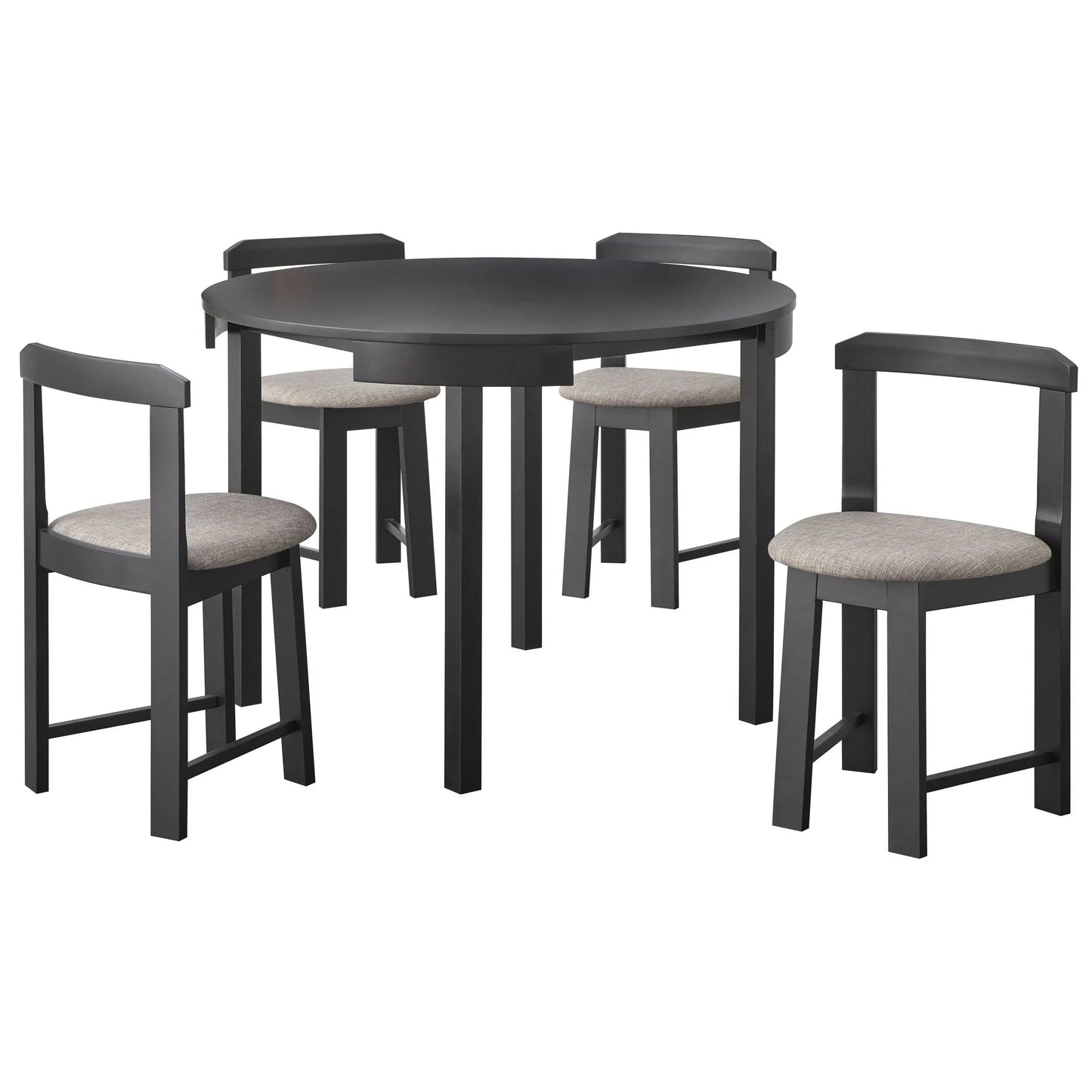 Ensemble de salle à manger rond compact 5 pièces Harrisburg Tobey