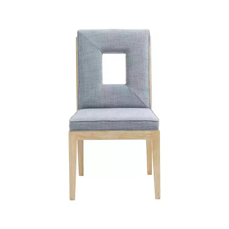 Meridian Furniture, Chaises de salle à manger Gwendolyn en tissu texturé lin, lot de 2