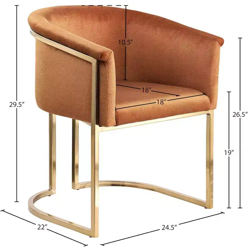 Meridian Furniture, Chaise de salle à manger Tierra en velours