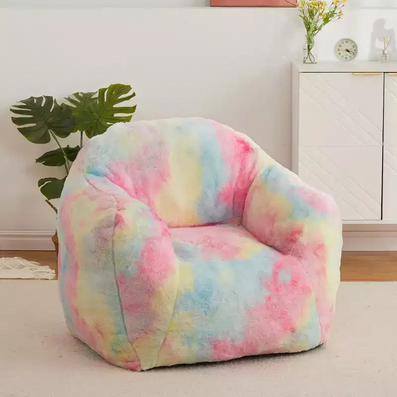 Fauteuil poire oversize en fausse fourrure rembourré de mousse, canapé douillet pour adultes et enfants, parfait pour les jeux vidéo, la lecture et les dortoirs