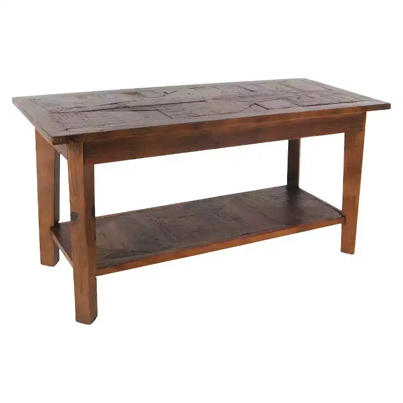 Banc Alaterre Revive 36 po en bois massif, capacité de poids de 136 kg, entrée, salon, étagère de rangement, décor rustique industriel, naturel