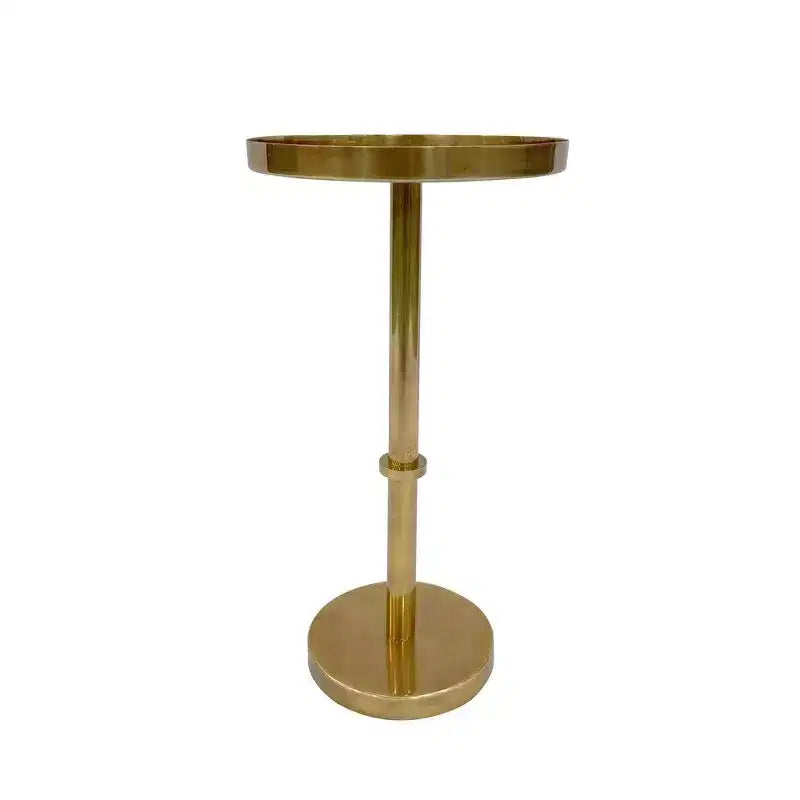 Table d'appoint Royal Hampton de 22 pouces avec base pilier vintage élégante et plateau rond