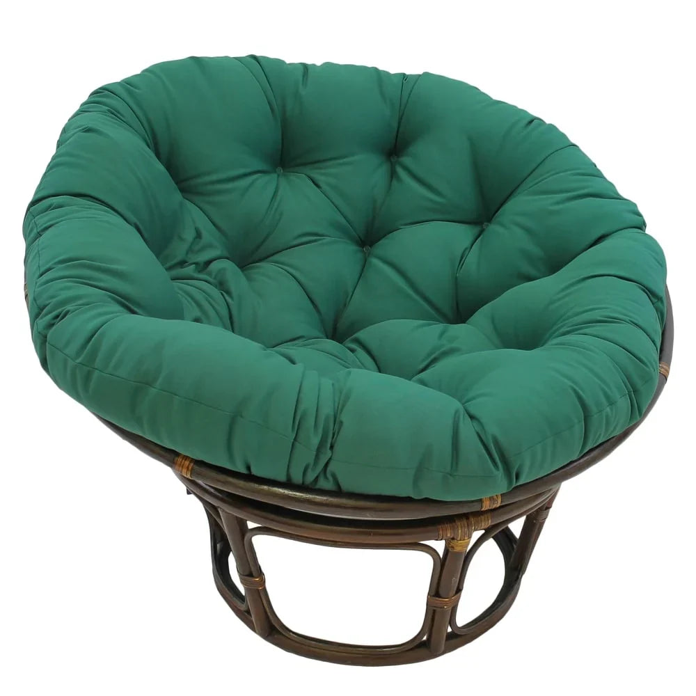 Fauteuil Papasan en rotin Bali 42 po avec coussin en sergé