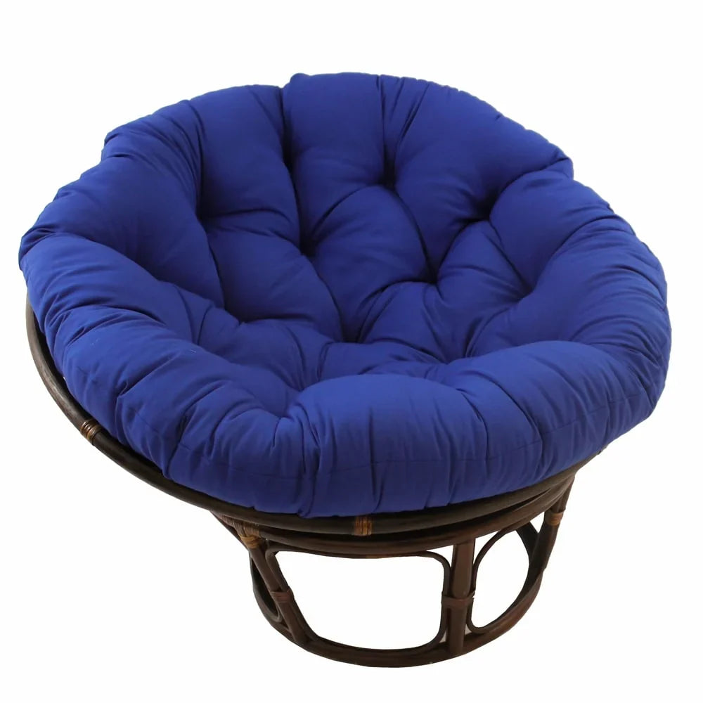 Fauteuil Papasan en rotin Bali 42 po avec coussin en sergé