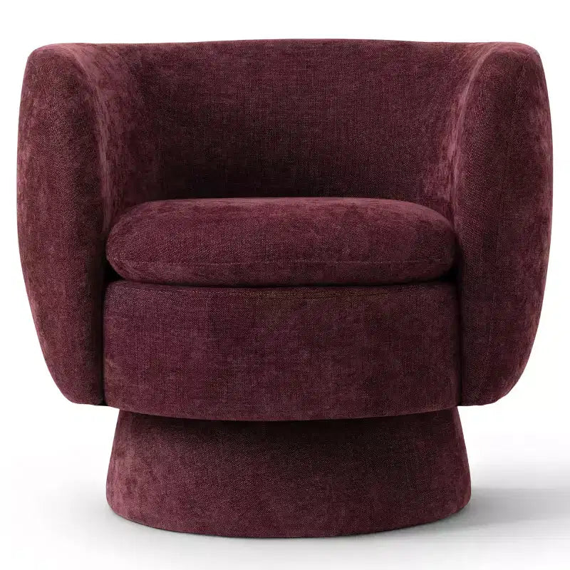 Lot de 2 fauteuils pivotants modernes avec revêtement en tissu, fauteuil lounge pivotant à 360° pour salon, chambre à coucher - Panipeachy