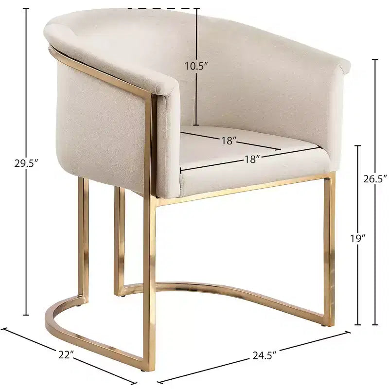 Meridian Furniture, Chaise de salle à manger Tierra en velours