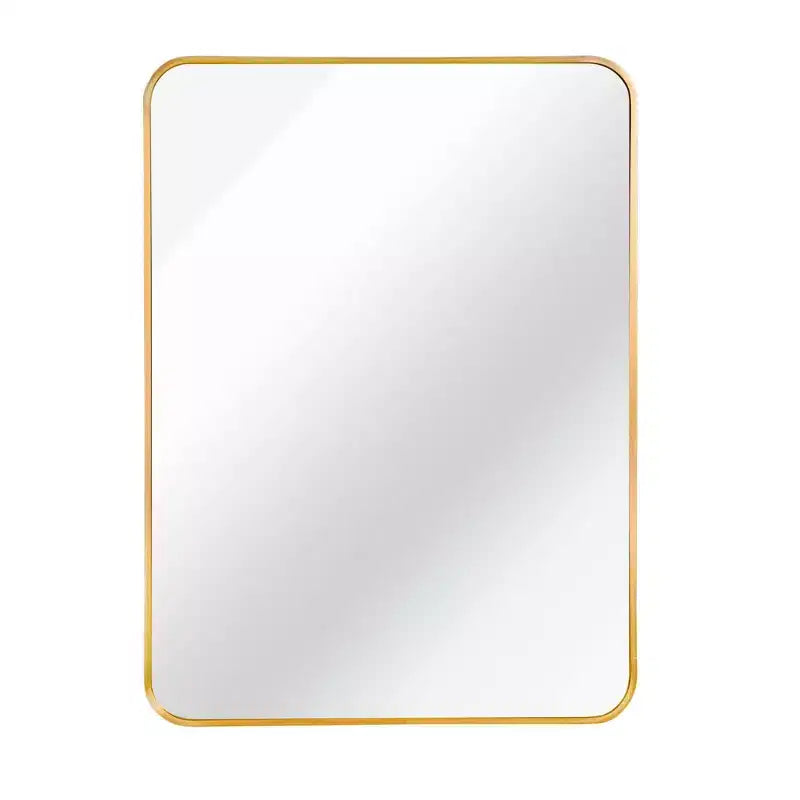 Miroir mural de salle de bain rectangulaire encadré en métal noir 24x36 pouces.