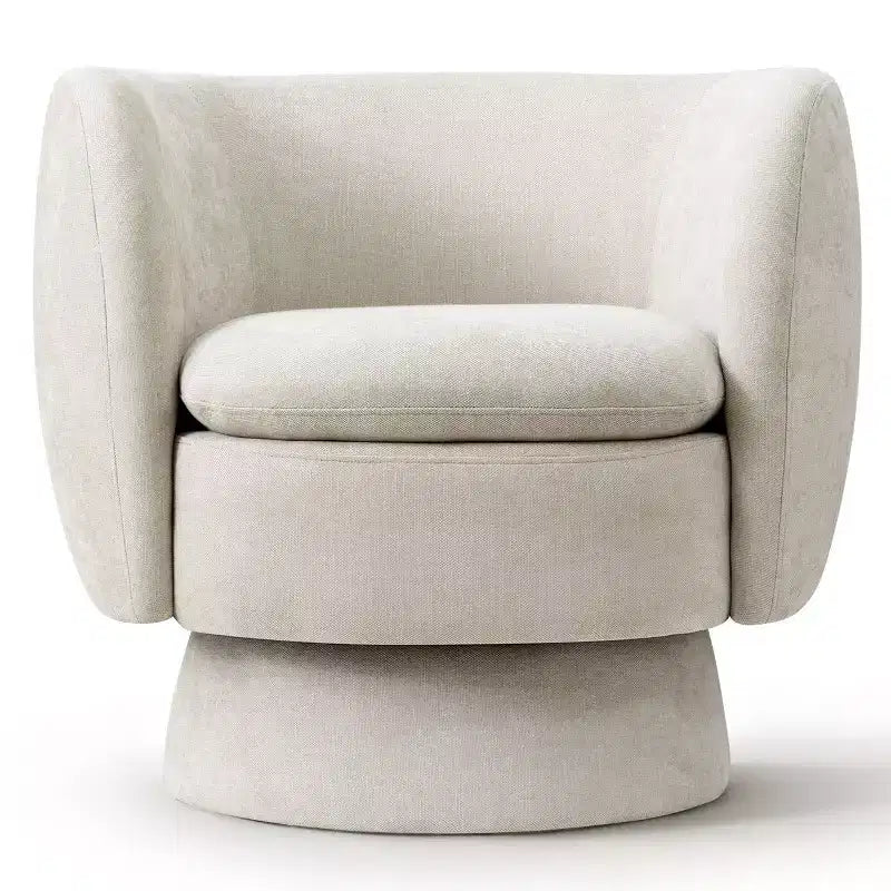 Lot de 2 fauteuils pivotants modernes avec revêtement en tissu, fauteuil lounge pivotant à 360° pour salon, chambre à coucher - Panipeachy