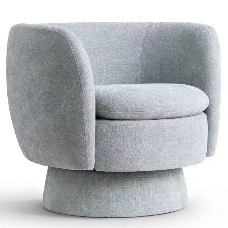 Lot de 2 fauteuils pivotants modernes avec revêtement en tissu, fauteuil lounge pivotant à 360° pour salon, chambre à coucher - Panipeachy