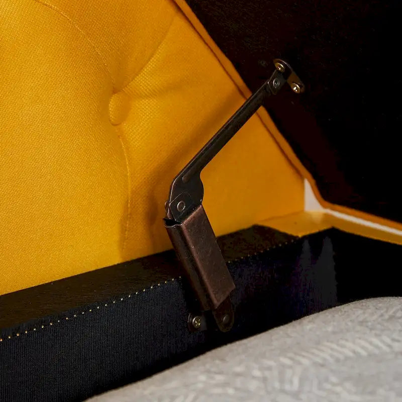 Banc de rangement pour chambre, bout de lit, accoudoirs roulés, canapé ottoman en velours, long banc