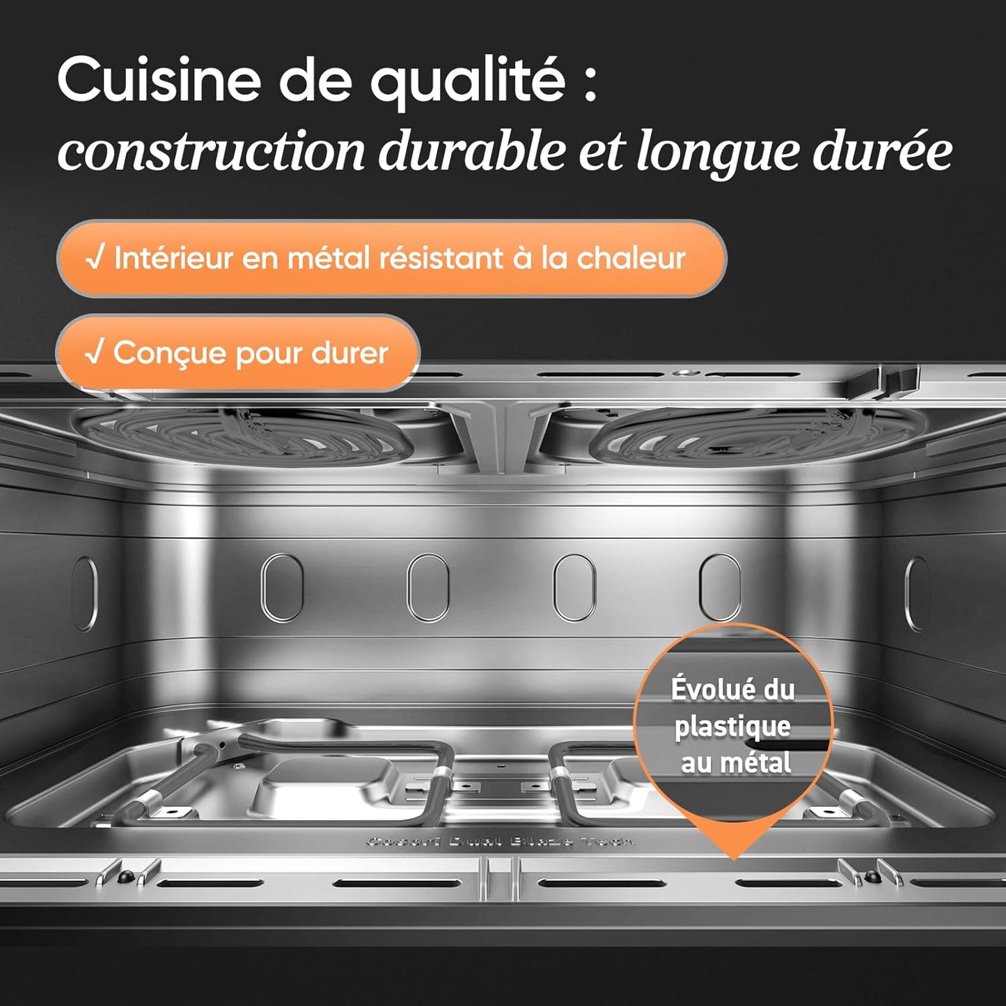 COSORI Air Fryer 10L Twinfry, Friteuse sans Huile Double Résistance, Airfryer à Dual Zone Avec Séparateur Amovible, 5-en-1, Grande Capacité, Cuisson optimale, 40℃-240℃, Contrôle Smart via App