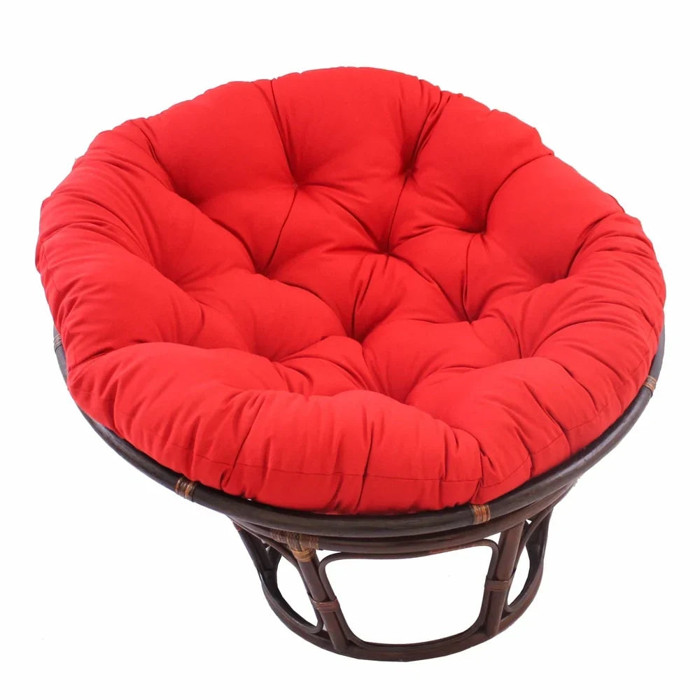 Fauteuil Papasan en rotin Bali 42 po avec coussin en sergé