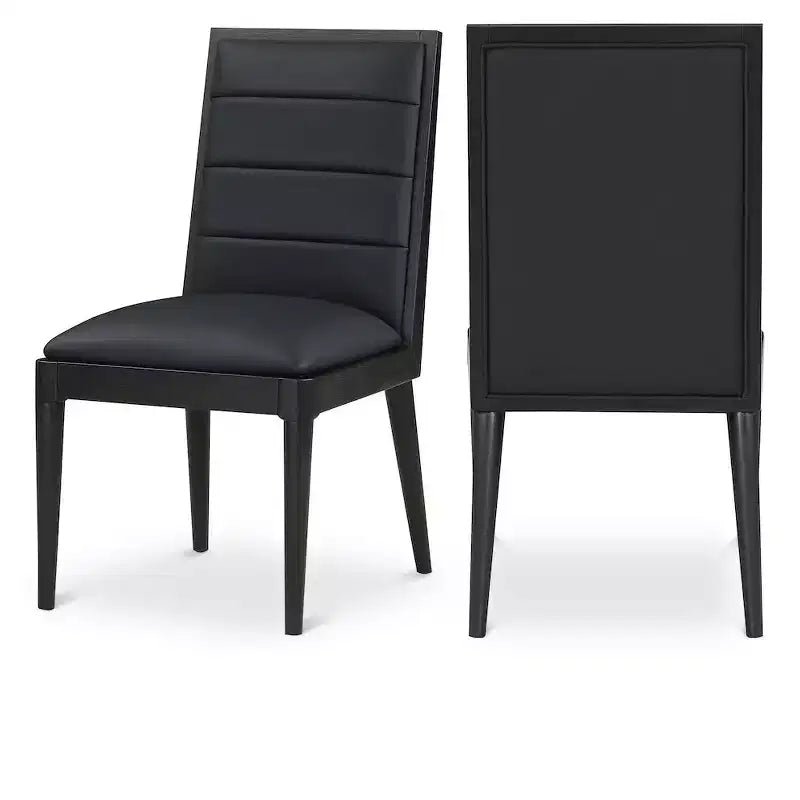 Meridian Furniture, Chaises de salle à manger Bristol en cuir végétalien, Lot de 2
