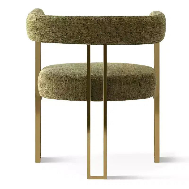 Ensemble table à manger ronde extensible en ovale avec 4 fauteuils en velours, design piédestal moderne, jusqu'à 8 personnes - Panipeachy