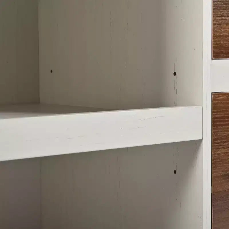 Îlot de cuisine de ferme Whisen 55.5 avec abattant, porte coulissante et station de recharge, design roulant