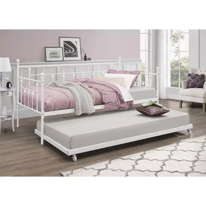 Lit de repos double Richland Home Design avec lit gigogne