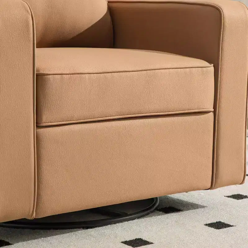 Fauteuil pivotant à 360° avec rangement dissimulé, fauteuil club une place avec oreiller pour salon, chambre, salle de lecture - ModernLuxe