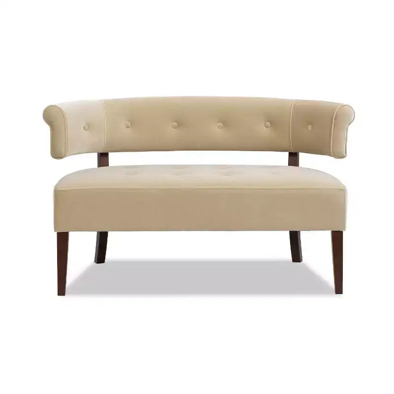 Banc causeuse capitonné avec accoudoirs Jared Jennifer Taylor Home